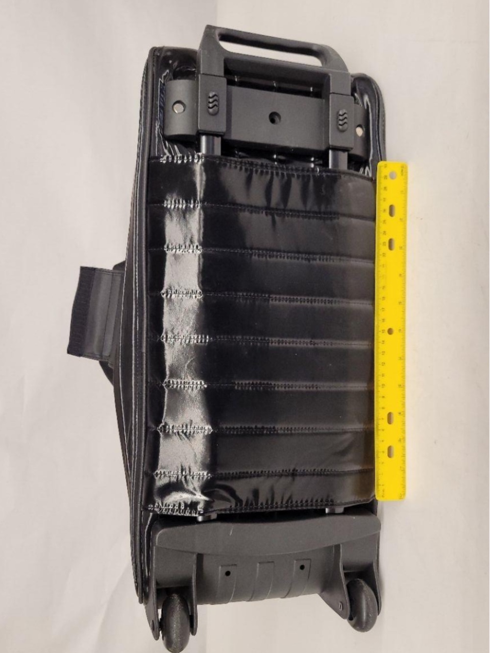 Black Quilted Rolling Tote Luggage